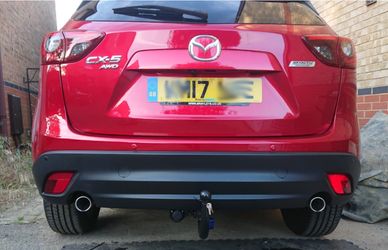 2017 Mazda CX-5 with a Tow-Trust detachable towbar and 13Pin vehicle specific electrics by Go-Tow