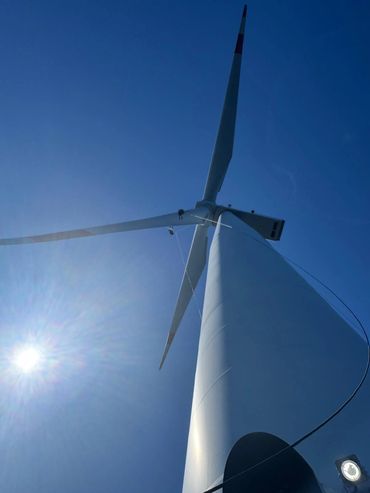 a large drop in the wind