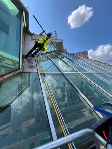 a large complex window cleaning project