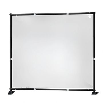 Pipes for backdrop in black with pipe provided at the bottom of the system.