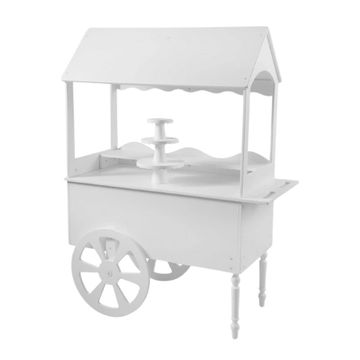 White candy cart.