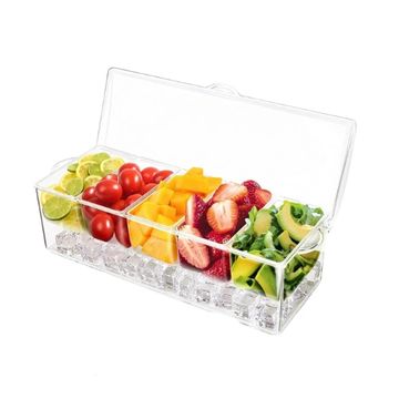Condiment caddy in clear.