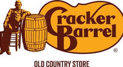 Cracker Barrel Old Country Store logo with man and barrel.