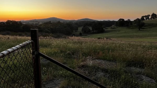 Sun set from the back yard.