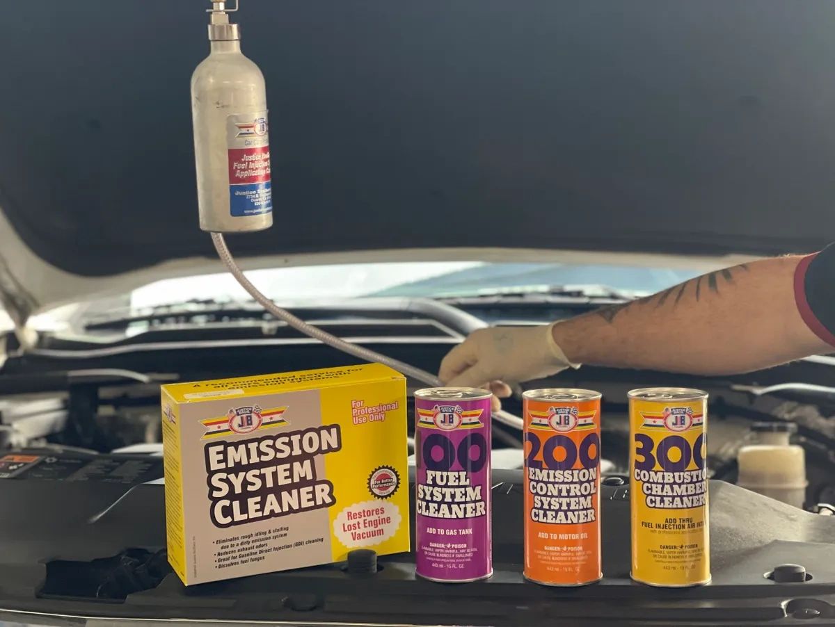Justice brothers emission system cleaner