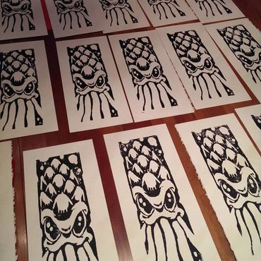 Christian D Leaf RVA Art Print Hop Beer Screens 'n' Suds