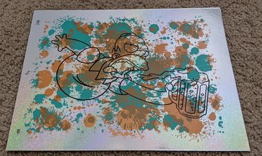 Wayne K Allen and Will Ott IV of 97 Ghosts Screens 'n' Suds - Art Hop Beer Print