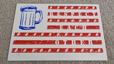 William Mitchell Screens 'n' Suds - Art Hop Beer Print