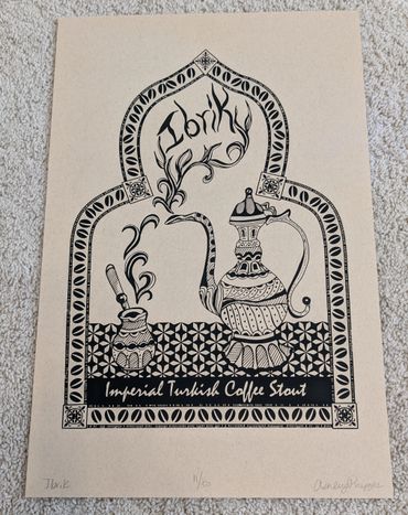 Ashley Phipps Screens 'n' Suds - Art Hop Beer Print O'Connor Brewing