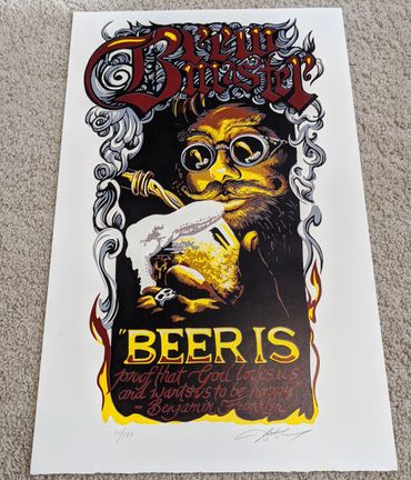 AJ Masthay Screens 'n' Suds - Art Hop Beer Print