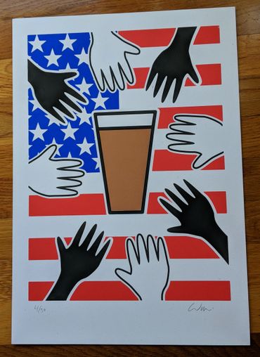 William Mitchell Screens 'n' Suds - Art Hop Beer Print
