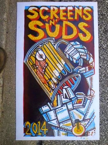 Jim Pollock Screens 'n' Suds - Art Hop Beer Print