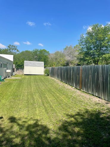 Mowing and laying some beautiful stripes.