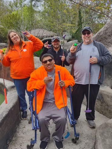Mini Golf Before the Special Olympics Horse Show