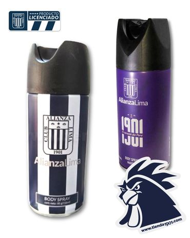 BODY SPRAY ALIANZA LIMA
Producto Oficial Alianza Lima
Precio s/.15 c/u