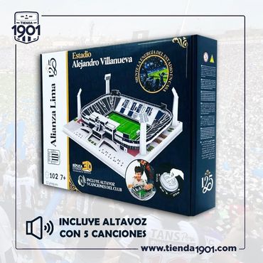 ESTADIO 3D ALIANZA LIMA
Incluye altavoz con 5 canciones
Producto Oficial Alianza Lima
Precio s/.89.9