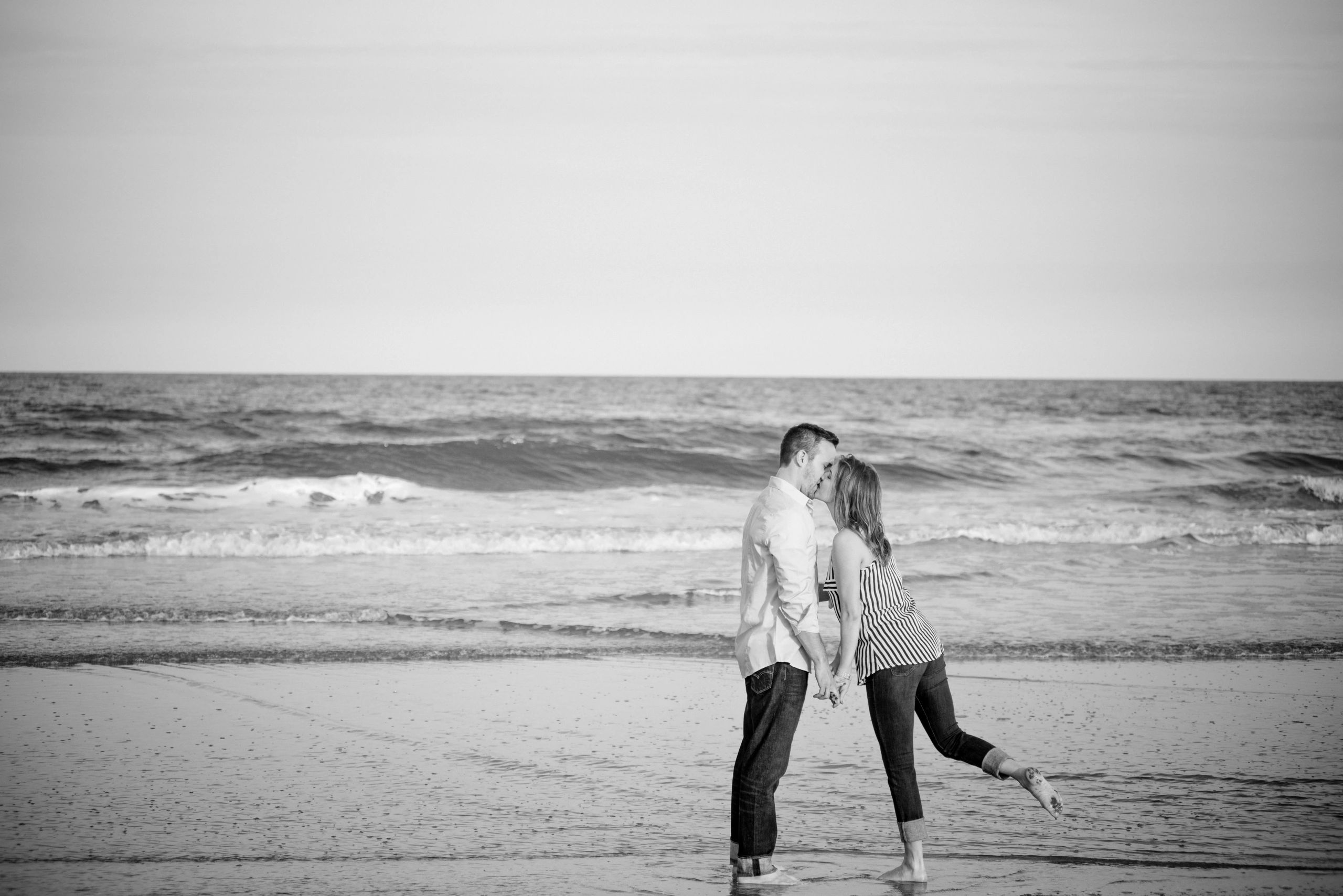 Engagement photography taken at the Jersey shore in Avalon, NJ