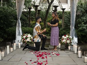Philly surprise marriage proposal photography with custom set up. 