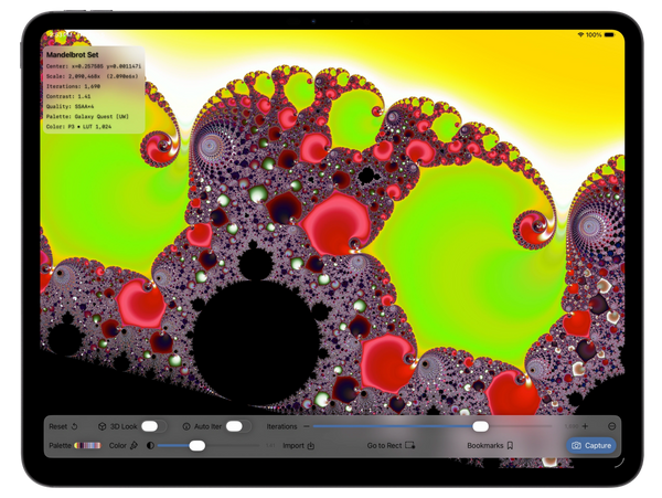 Navigation is easy in Mandelbrot Metal fractal explorer