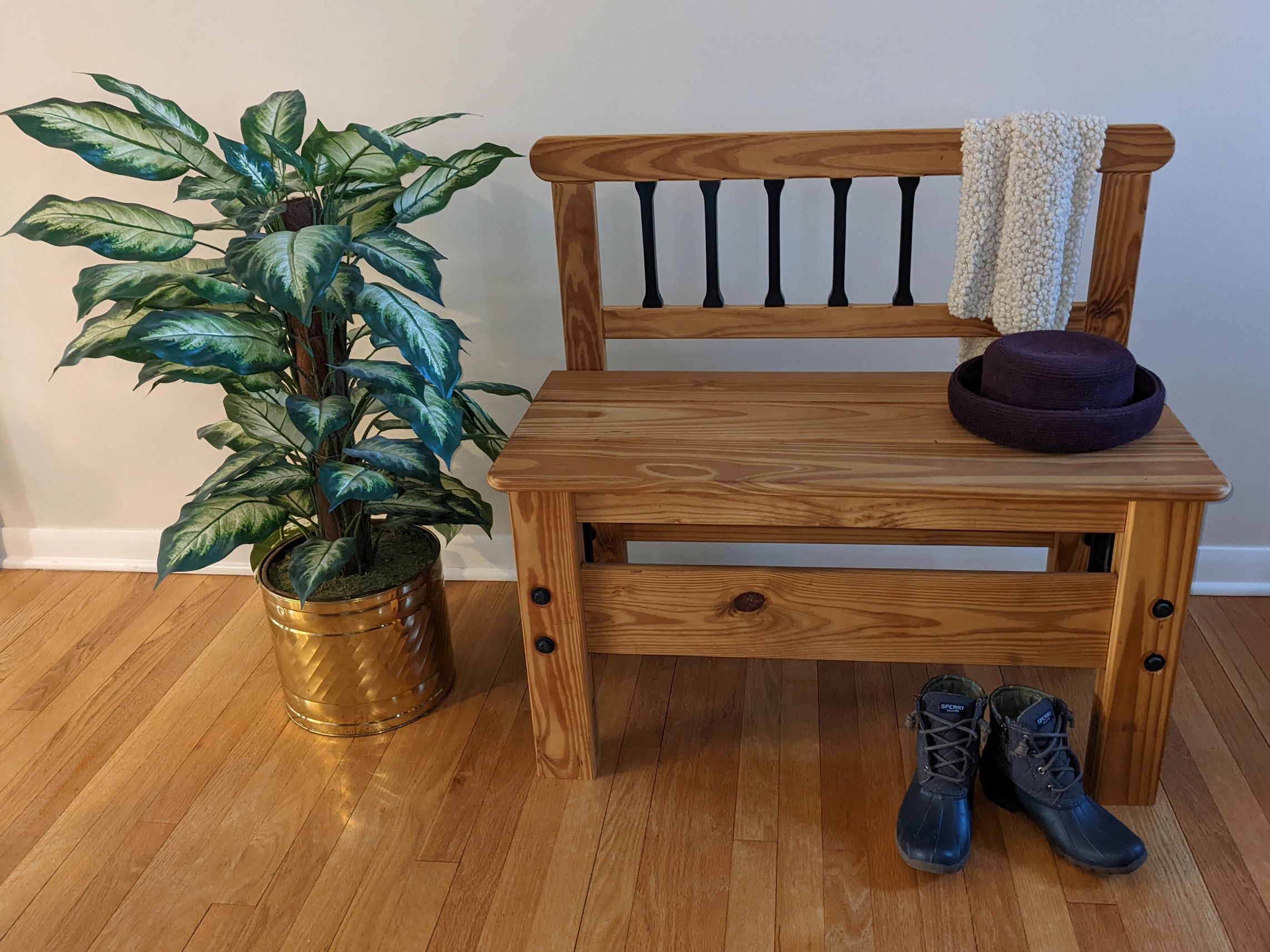 bench with plant