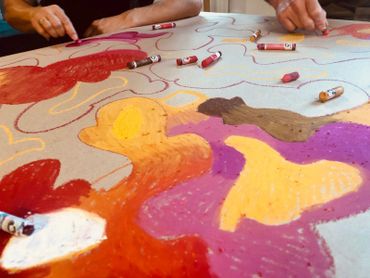 "Just Warming Up" session in progress