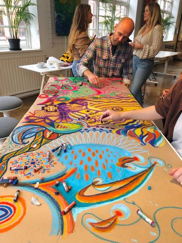 Participants drawing for the "Quite Complementary" session