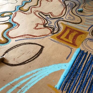 "The Brown and the Blue" in progress