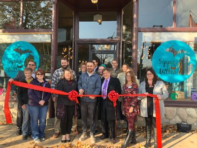 Ribbon Cutting At Sippin in the mitten