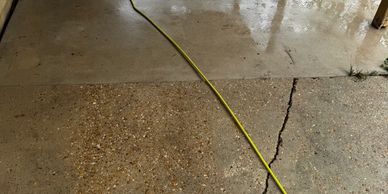 Clean patio before and after pressure washi