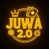 Bright yellow JUWA 2.0 logo with card and casino symbols on black.