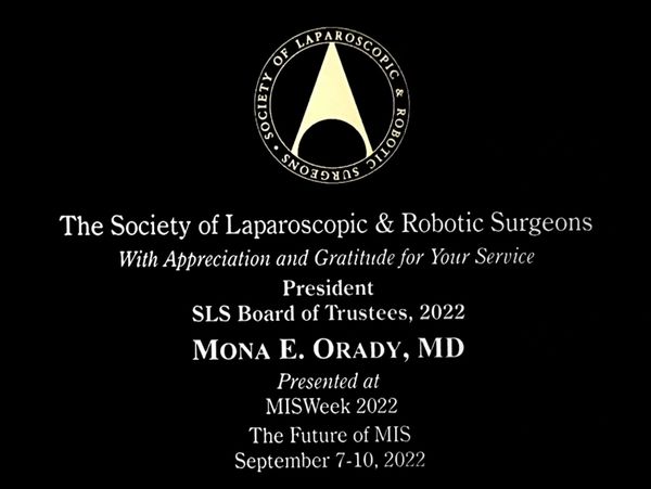 Dr. Orady elected The Society of Laparoscopic & Robotic Surgeons - SLS President