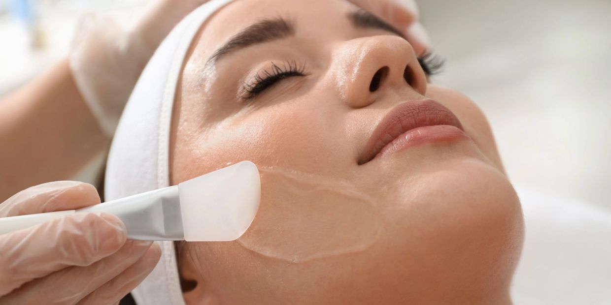 This woman is getting a chemical peel at About Skin Spa in Ocala, FL. She is very happy.