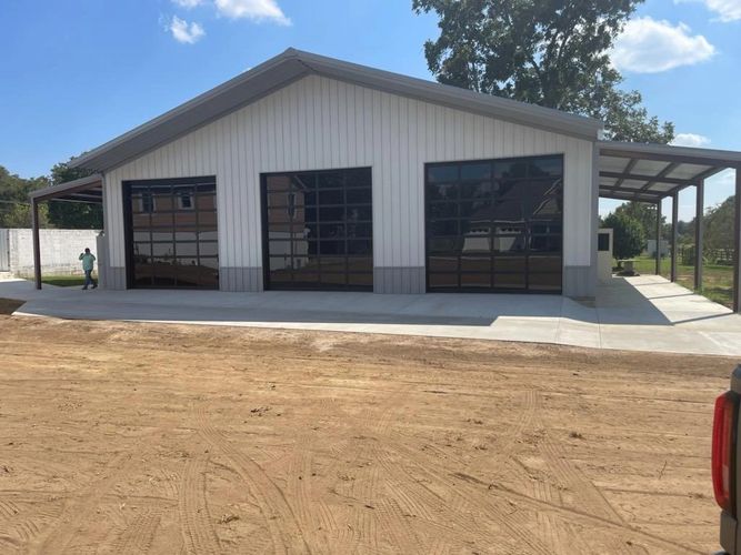 60' x 60' with (2) 12' x 60' Lean-tos