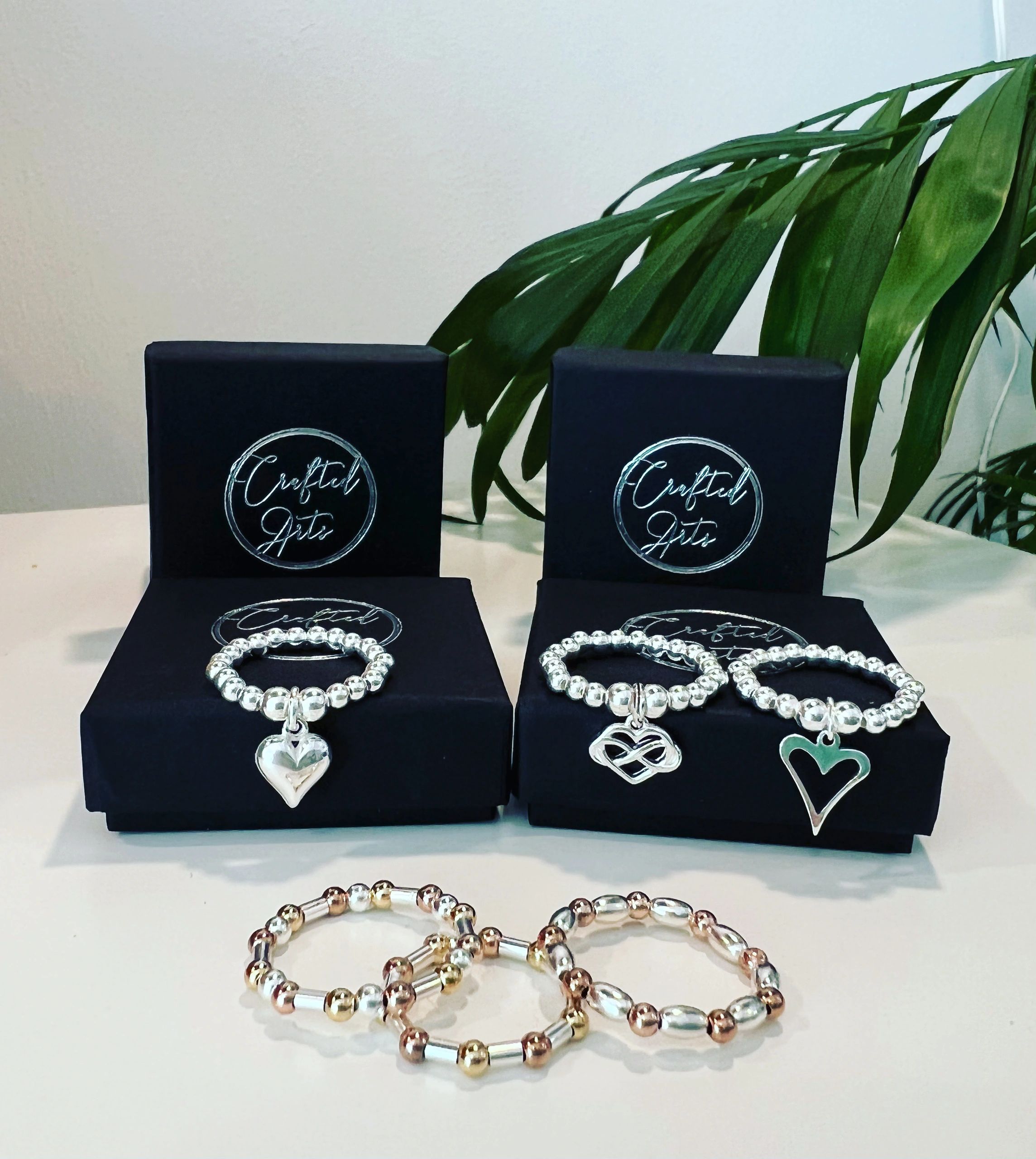 Sterling silver beaded rings