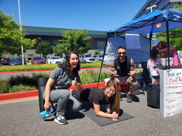 Wellness Block Party Plank challenge.