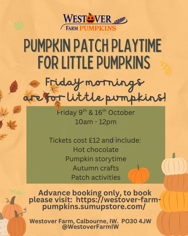 Friday mornings at the Pumpki Patch for young children at Westover Farm, Calbourme, Isle of Wight