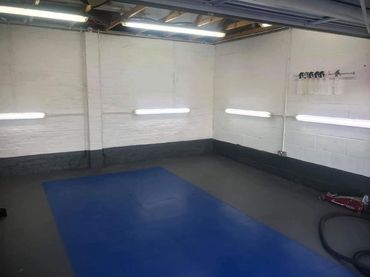 Led lights in commercial garage