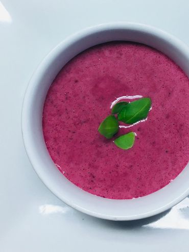 Beetroot Soup by La Boca Restaurant, Wolfeboro New Hampshire