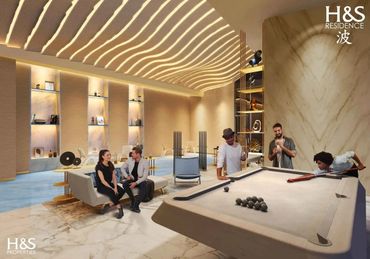 Children’s play area with modern equipment at H&S Residence.