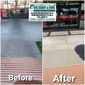 Commercial Store Front pressure washing