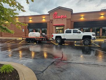 Commercial pressure washing Drive-Thru and walkways Bolingbrook, IL