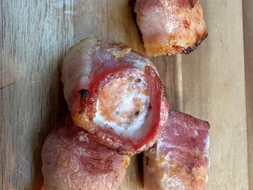 Bacon Wrapped Salmon Meatballs
