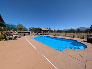 Our saltwater swimming pool!