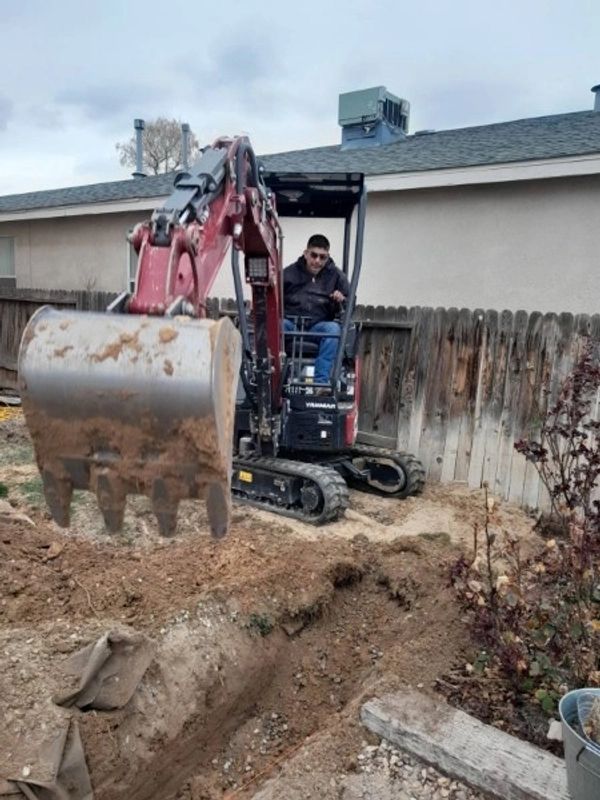 Photo of preparing the ground to begin the foundation