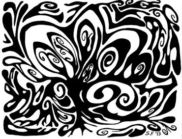 Stormy Froom's black ink art - Healing Spirit