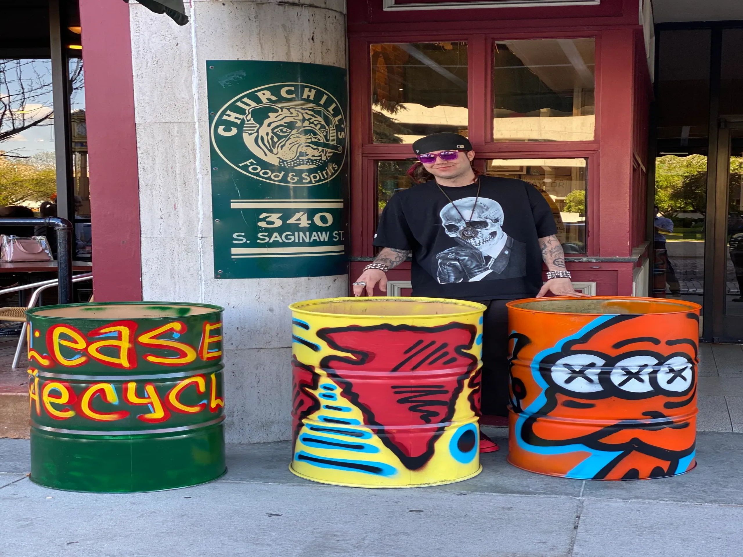 River clean environment artist barrel fish fly flint