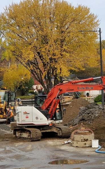 opérateur pelle mécanique Link-Belt 145 axco aménagements