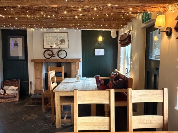 Inside the country pub, The Shannon Inn, by an open roaring fire