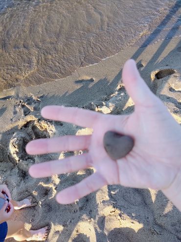 Heart rock found on shore of Lake Superior.