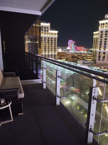 View from our balcony at The Cosmopolitan in Las Vegas
